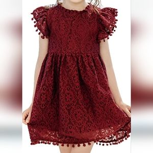Maroon lace 5t dress